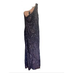 nightway beaded dress Burgundy A-line Plunging V Neck Chiffon Long Bridesmaid Dress with Beaded Sash Burgundy / US 10 main image 1